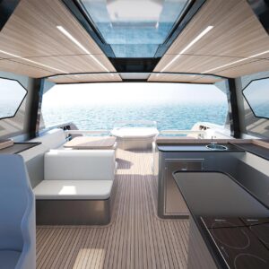 Maestro... le dernier bébé de la société 1 interieure catamaran bateau sud corse maestro 1